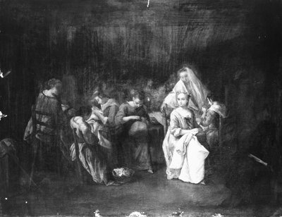 Girls Sewing by Pietro Longhi
